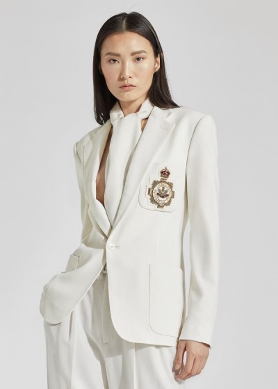 Women's Ralph Lauren Katherine Wool Crepe Jackets | 273501TLV